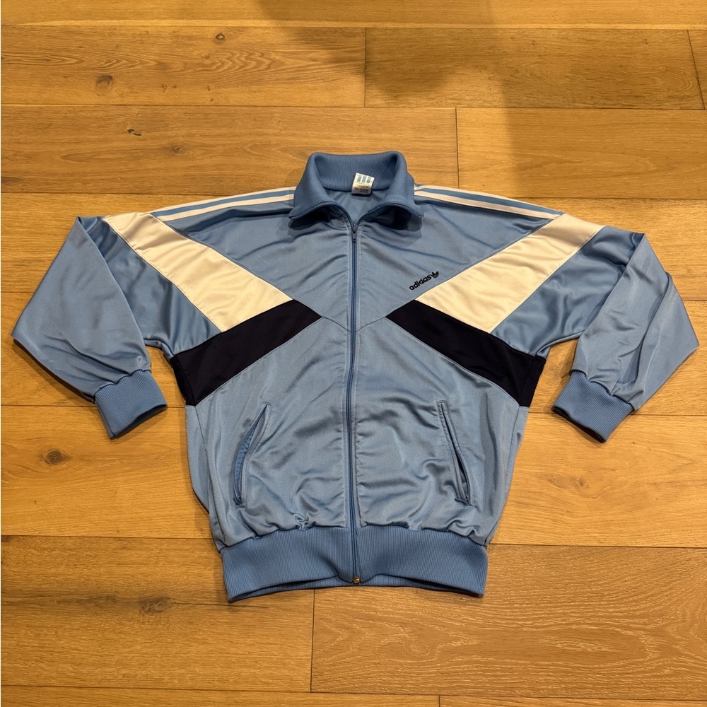 Vintage (look at tag) Blue Adidas Originals track jacket ✝️